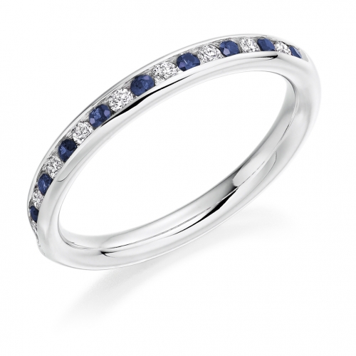 Blue Sapphire Ring - (BSAHET997) - All Metals